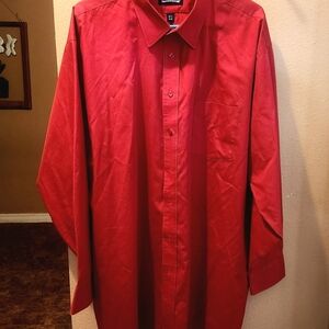 Stafford Men's Bold Red Dress Shirt